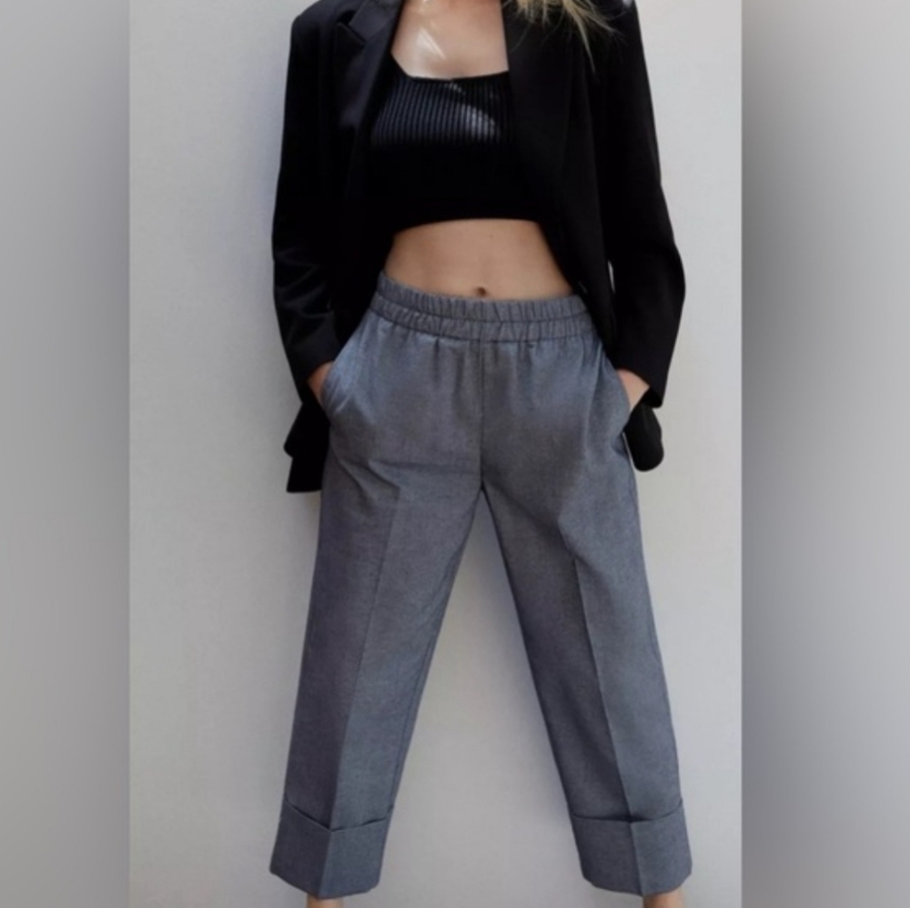 ZARA | Pull On Cropped Pants - Picture 2 of 2